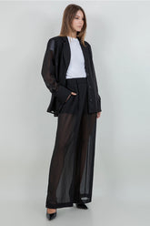 Lightweight Lurex Accent Woven Pants